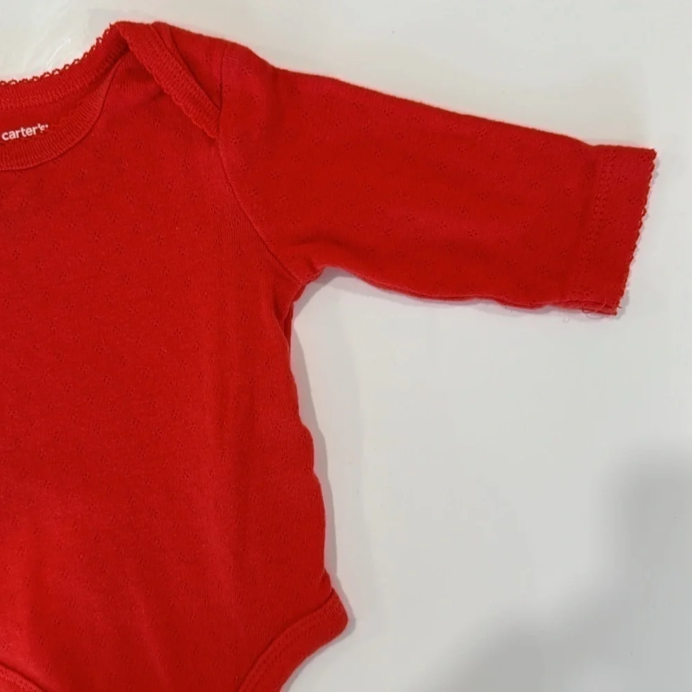 Red long sleeve onesie